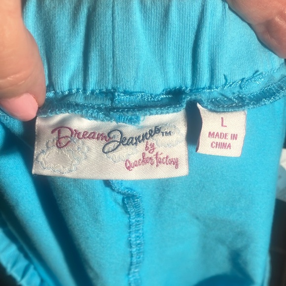 🩵🩳Dream Jeans by Quacker Factory Aqua Blue Skort 3 Pockets & Rhinstones Sz L - Picture 6 of 7